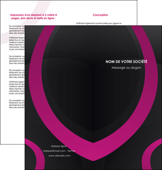 maquette en ligne a personnaliser depliant 2 volets  4 pages  web design noir fond noir violet MLIG79010