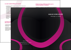 imprimer depliant 2 volets  4 pages  web design noir fond noir violet MLIG79022