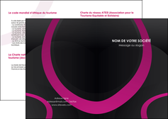 exemple depliant 2 volets  4 pages  web design noir fond noir violet MLIG79036
