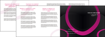 personnaliser modele de depliant 4 volets  8 pages  web design noir fond noir violet MLIG79046