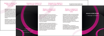 modele en ligne depliant 4 volets  8 pages  web design noir fond noir violet MLIG79052