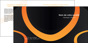 exemple depliant 2 volets  4 pages  web design noir orange texture MLGI79116