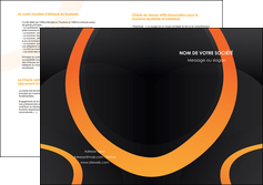 faire modele a imprimer depliant 2 volets  4 pages  web design noir orange texture MLGI79126