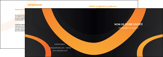 exemple depliant 2 volets  4 pages  web design noir orange texture MLGI79130