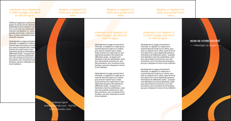 impression depliant 4 volets  8 pages  web design noir orange texture MLGI79154