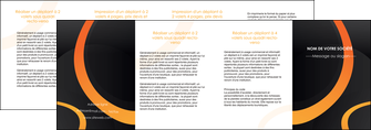 maquette en ligne a personnaliser depliant 4 volets  8 pages  web design noir orange texture MLGI79156