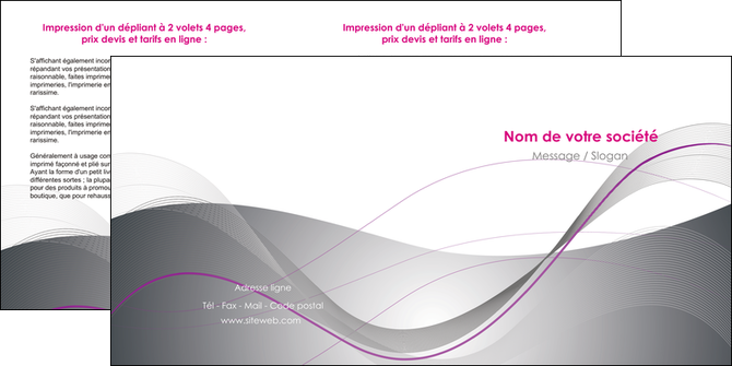 personnaliser modele de depliant 2 volets  4 pages  web design gris fond gris texture MIDBE79200