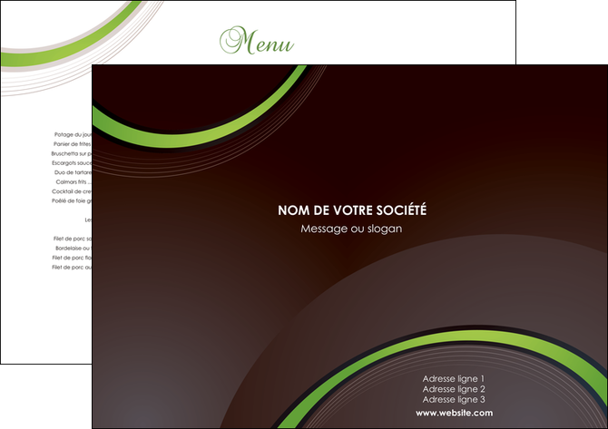 exemple set de table web design noir fond noir vert MID79222