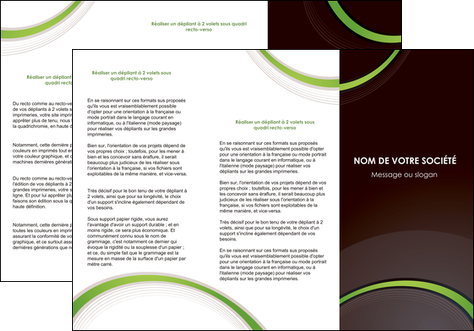 faire depliant 3 volets  6 pages  web design noir fond noir vert MID79248