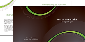 modele en ligne depliant 2 volets  4 pages  web design noir fond noir vert MID79252