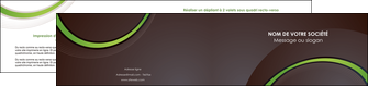 realiser depliant 2 volets  4 pages  web design noir fond noir vert MID79258