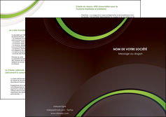 creation graphique en ligne depliant 2 volets  4 pages  web design noir fond noir vert MID79262