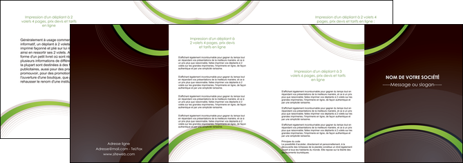 faire depliant 4 volets  8 pages  web design noir fond noir vert MID79264
