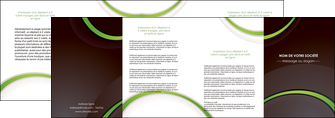 faire depliant 4 volets  8 pages  web design noir fond noir vert MID79264