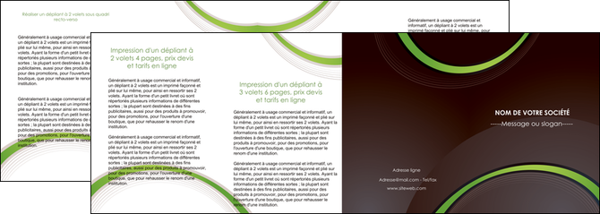 imprimerie depliant 4 volets  8 pages  web design noir fond noir vert MID79270