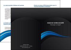 impression depliant 2 volets  4 pages  web design bleu couleurs froides gris MLIGBE79552