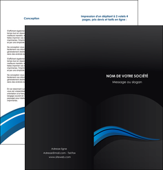 modele depliant 2 volets  4 pages  web design bleu couleurs froides gris MLIGBE79574