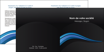 exemple depliant 2 volets  4 pages  web design bleu couleurs froides gris MLIGBE79576