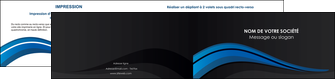 exemple depliant 2 volets  4 pages  web design bleu couleurs froides gris MLIGBE79582