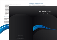 faire depliant 2 volets  4 pages  web design bleu couleurs froides gris MLIGBE79586
