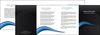 exemple depliant 4 volets  8 pages  web design bleu couleurs froides gris MLIGBE79588
