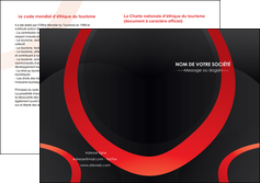 exemple depliant 2 volets  4 pages  web design rouge rond abstrait MIF79670