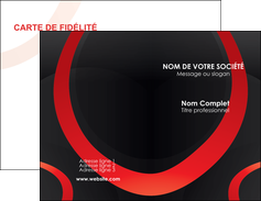 cree carte de visite web design rouge rond abstrait MIF79682