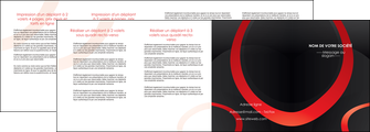 impression depliant 4 volets  8 pages  web design rouge rond abstrait MIF79694