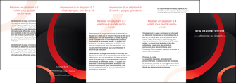 realiser depliant 4 volets  8 pages  web design rouge rond abstrait MIF79700