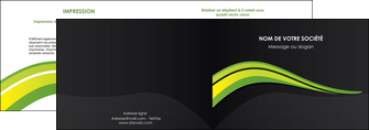 modele en ligne depliant 2 volets  4 pages  paysage vert gris nature MIFBE80366
