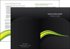 modele en ligne depliant 2 volets  4 pages  paysage vert gris nature MIFBE80390