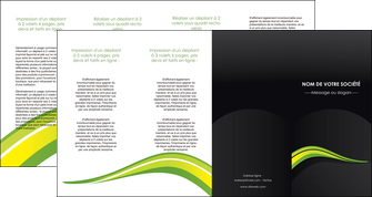 imprimerie depliant 4 volets  8 pages  paysage vert gris nature MIFBE80396