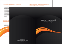 imprimerie depliant 2 volets  4 pages  web design orange gris couleur froide MIF80408