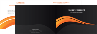 imprimerie depliant 2 volets  4 pages  web design orange gris couleur froide MIF80418