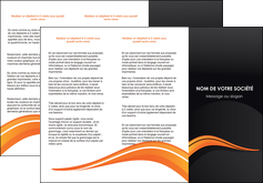 realiser depliant 3 volets  6 pages  web design orange gris couleur froide MIF80428
