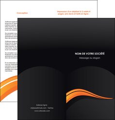 maquette en ligne a personnaliser depliant 2 volets  4 pages  web design orange gris couleur froide MIF80430
