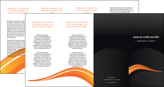 personnaliser modele de depliant 4 volets  8 pages  web design orange gris couleur froide MIF80448