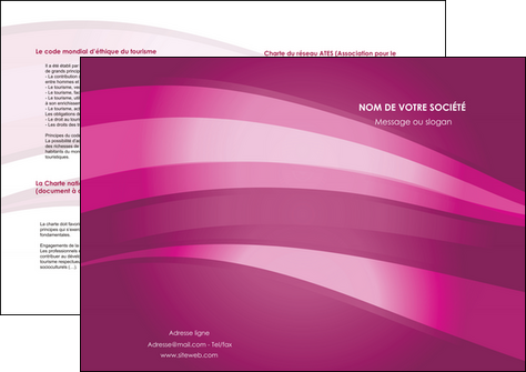 realiser depliant 2 volets  4 pages  web design rose rose fuschia couleur MID80546