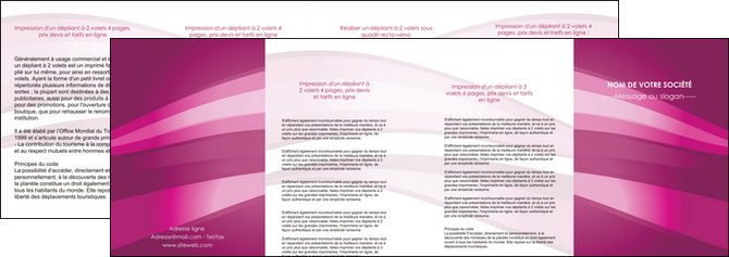 cree depliant 4 volets  8 pages  web design rose rose fuschia couleur MID80548