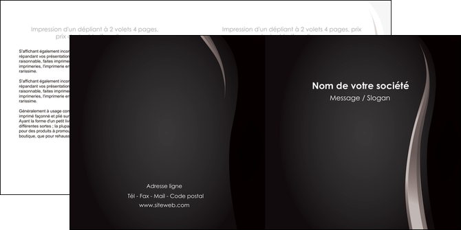 maquette en ligne a personnaliser depliant 2 volets  4 pages  web design gris fond gris simple MFLUOO81154