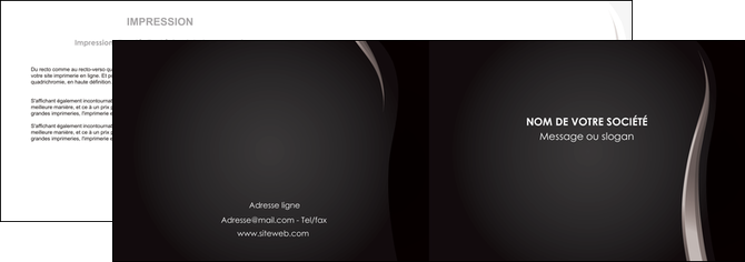 impression depliant 2 volets  4 pages  web design gris fond gris simple MIDBE81168