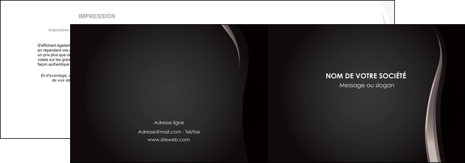impression depliant 2 volets  4 pages  web design gris fond gris simple MFLUOO81170
