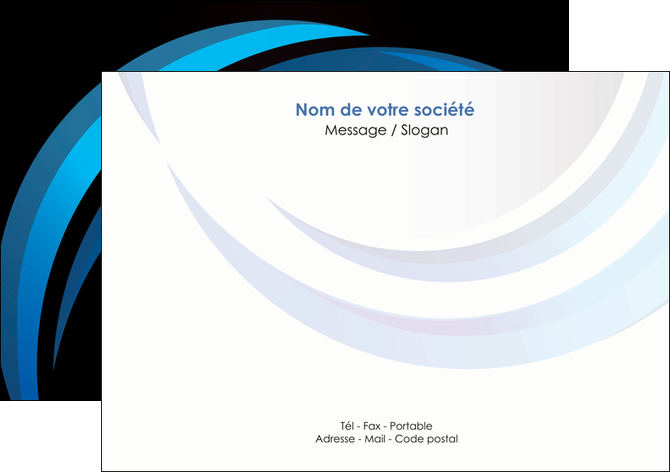 maquette en ligne a personnaliser flyers web design bleu couleurs froides abstrait MLGI81304