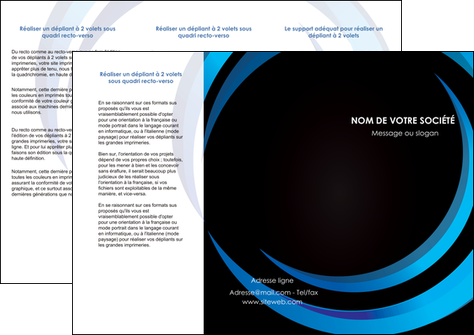 personnaliser maquette depliant 3 volets  6 pages  web design bleu couleurs froides abstrait MLGI81306