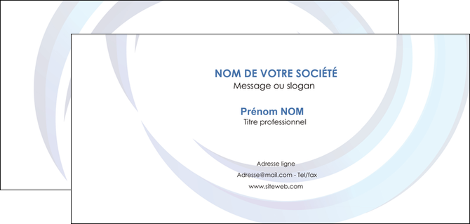 personnaliser maquette carte de correspondance web design bleu couleurs froides abstrait MLGI81318