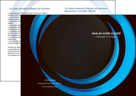 modele en ligne depliant 2 volets  4 pages  web design bleu couleurs froides abstrait MLGI81320