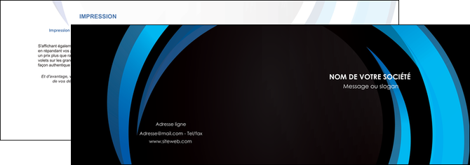 impression depliant 2 volets  4 pages  web design bleu couleurs froides abstrait MLGI81326