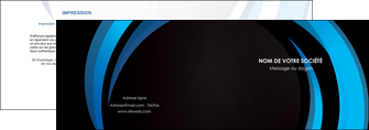 impression depliant 2 volets  4 pages  web design bleu couleurs froides abstrait MLGI81326