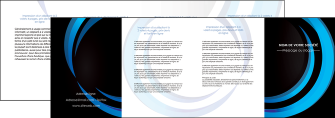 imprimer depliant 4 volets  8 pages  web design bleu couleurs froides abstrait MLGI81344
