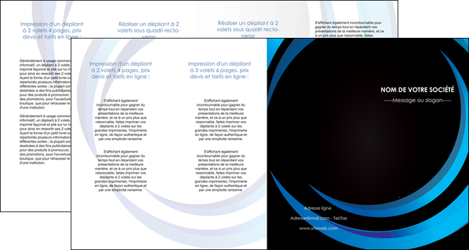 personnaliser maquette depliant 4 volets  8 pages  web design bleu couleurs froides abstrait MLGI81348